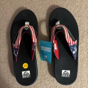 REEF red white and blue sandels NEW WITH TAGS